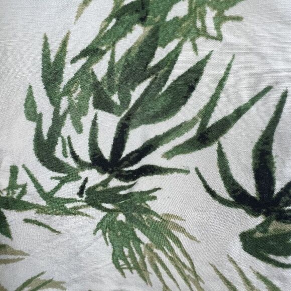 J Jill Linen Blend Cropped Wide Leg Pants S Bamboo Leaves Cream Green - Picture 13 of 15